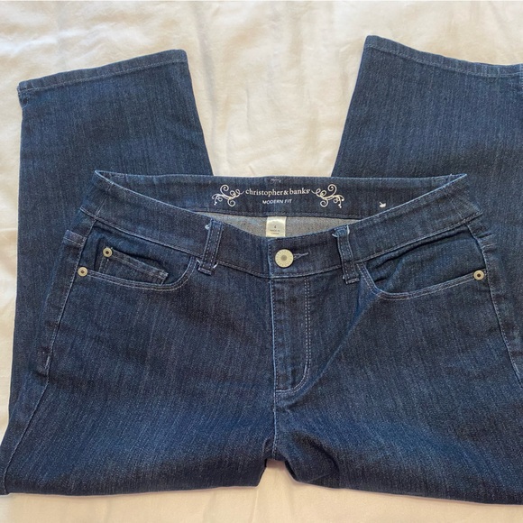 New Christopher & Banks Modern Fit Jean Capris size 4 - Picture 6 of 8
